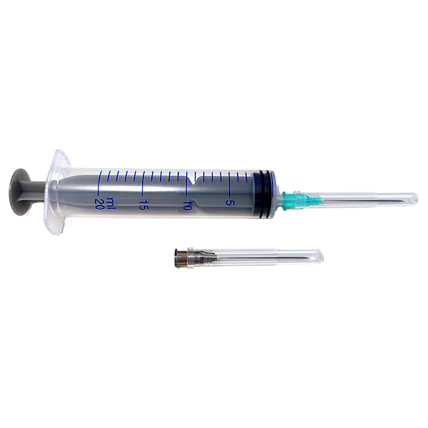 ШПРИЦ ІН’ЄКЦІЙНИЙ, 20 МЛ, З 2 ГОЛКАМИ